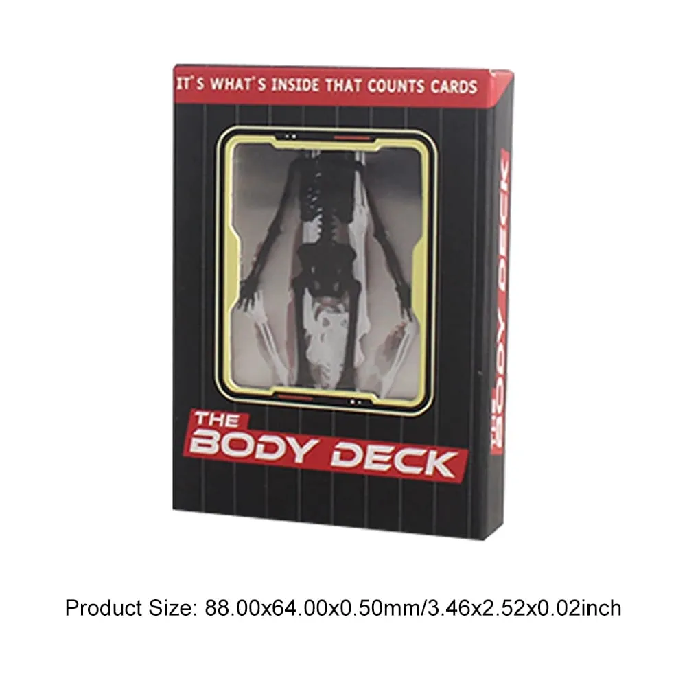 The Body Deck Cards Wear Resist תמונה תלת-ממדית כרטיסים חינוכיים רב-תכליתיים לאנטומיה אנושית קלפי משחק לאספני קלפים