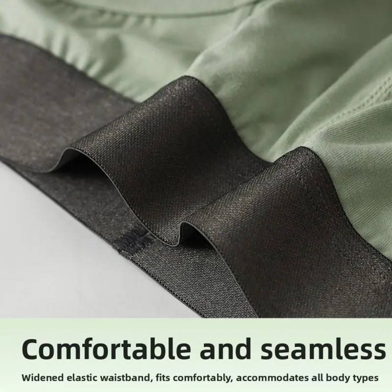 Bamboo Fiber Summer Thin Briefs Men Thin Underpants Splicing Men Front Opening Panties Lingerie Quick Dry Seamless Underwear — image 11