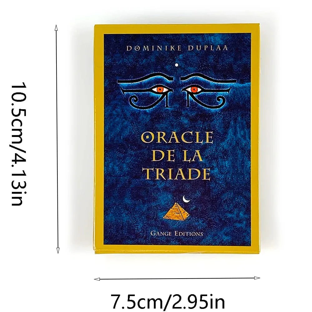 Oracle De La Triade קלפי אורקל בגרסה צרפתית חיזוי רוחני כרטיסי אורקל עם ספר הדרכה קלפי קריאה אזוטריים מיסטיים