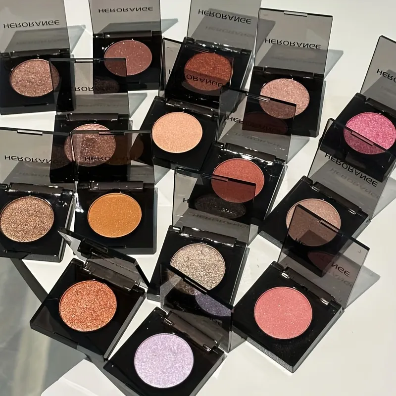 Herorange 16 Color Eyeshadow Palette Highlight Matte Shimmer Orange Brown Pink Champagne Waterproof Portable Festival Mak — image 4
