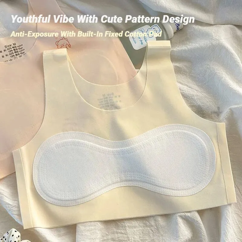 Εσώρουχα 3 τεμάχια Teenagers Comfortable Breathable Simple Training Best Soft Elastic Skin Friendly εσώρουχα για κορίτσια Χωρίς ατσάλινο δαχτυλίδι