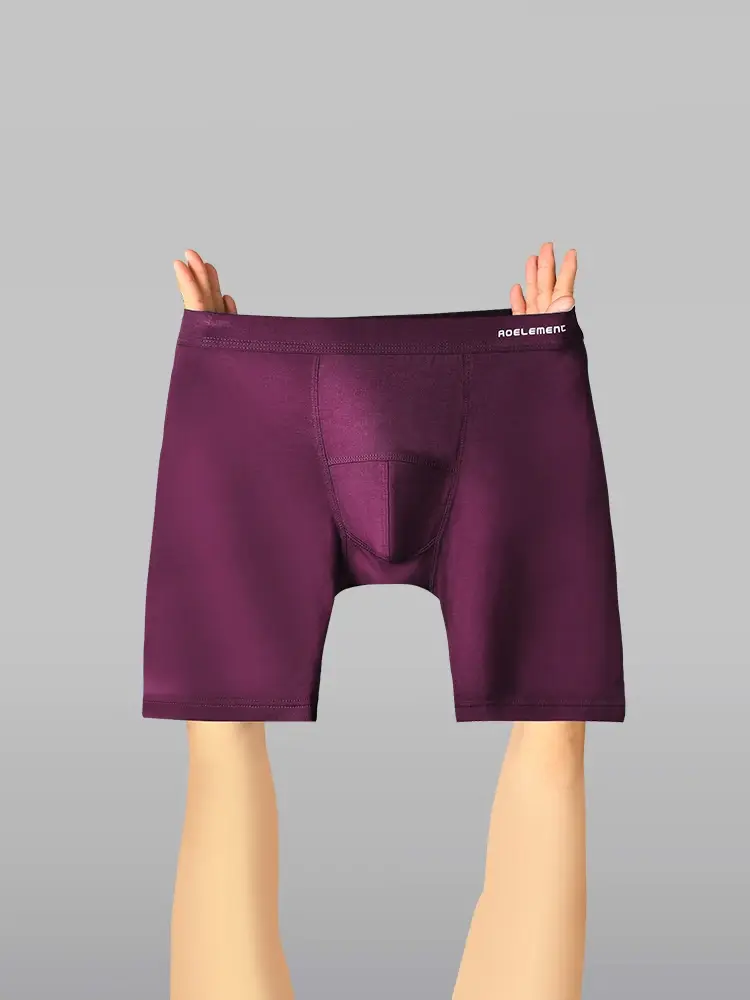 남성용 내마모성 다리 스포츠 스트레치 다리 속옷 파이브 쿼터 모달 복서 러닝 속건 복서 — image 5