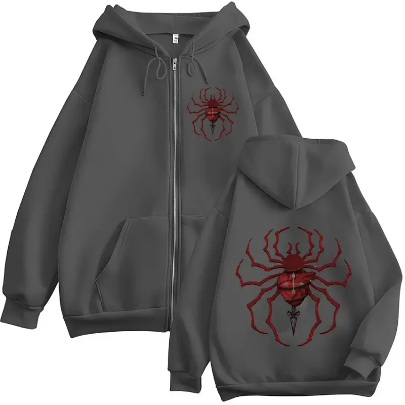 Anime Hunter X Hunter Phantom Troupe Spider Logo Zipper Hoodies Herren Zip Up Kapuzenpullover Langarm Pullover Jacken — image 5