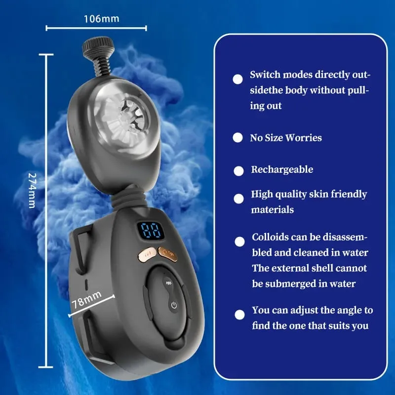 Ανδρικά φορητό αυτόματο αυτόματο Masturbator 9 Mode Remote Hands-free Trainer Vibrator πέους Dicks Glans Μασάζ Stimulator Παιχνίδι σεξ για ενήλικες — image 4