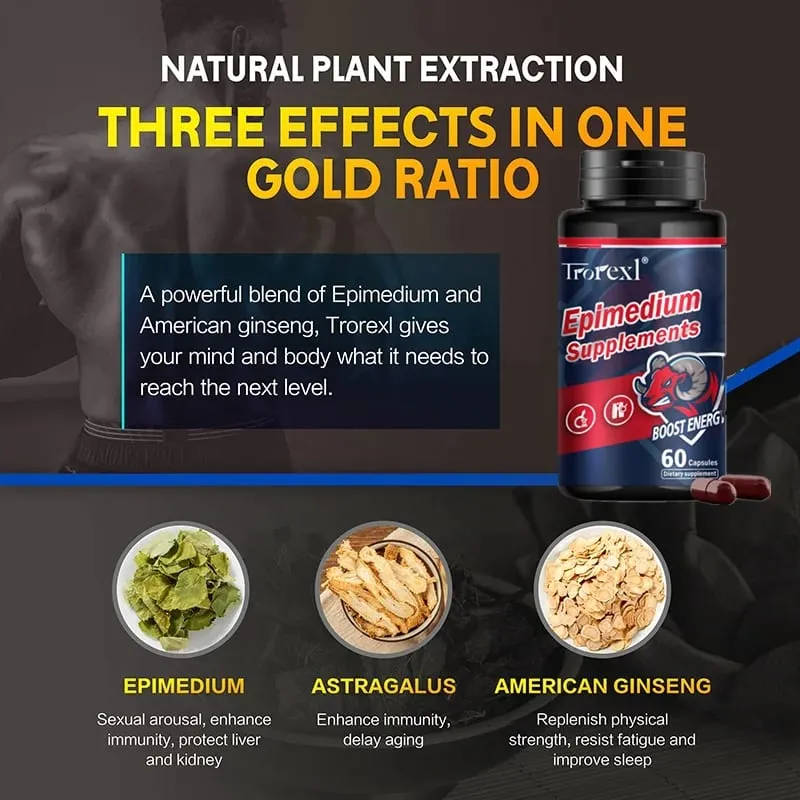 Natural Epimedium Capsules Enhance Endurance Supplement : Boost potency & Morning Power (Men's Health Secret) — image 4
