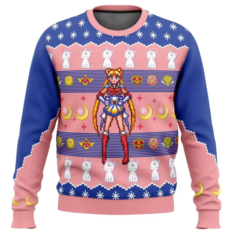 Sailor moon natal feio camisola anime 3d moletom topos outono e inverno cosplay papai noel pulôver dos diseños animados suétere — image 2