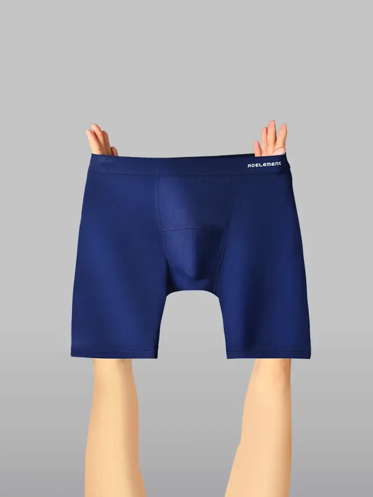 남성용 내마모성 다리 스포츠 스트레치 다리 속옷 파이브 쿼터 모달 복서 러닝 속건 복서 — image 10