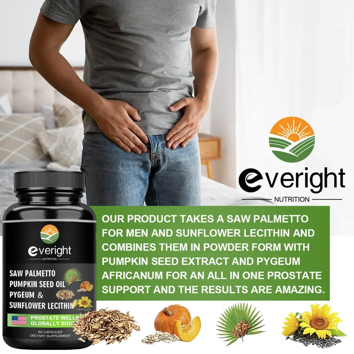 Multivitamin for Men Supplement Immune System Health Support with Vitamin A B12 C & D Daily Nutritional Support Non-GMO