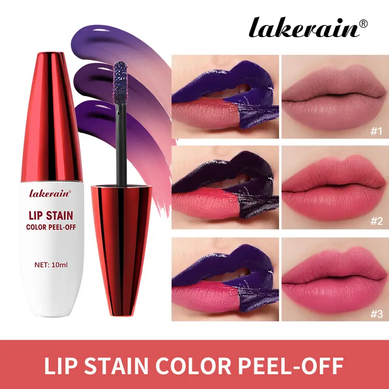 Lip Stain Peel Off Matte Lipstick for Lips Stick 24 Hours Water Resistant Lipsticks Free Shipping Cheap Lip Gloss Makeup Ink