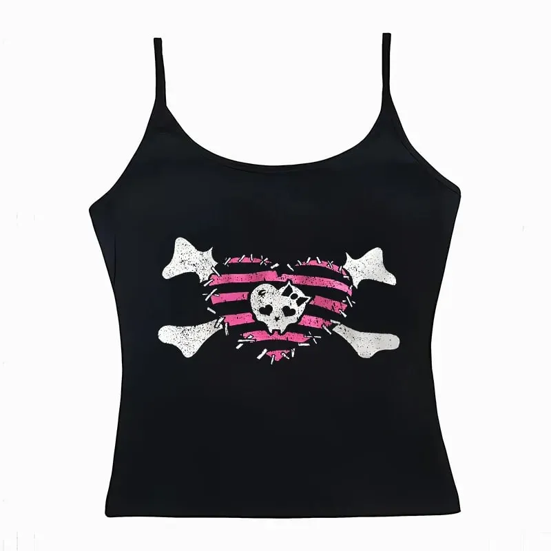 Summer Emo Harajuku 2000s Y2k Tops Sexys 90s Vintage Clothes for Women Women's Top Women Aesthetic Women's Blouses Tanks & Camis — image 1