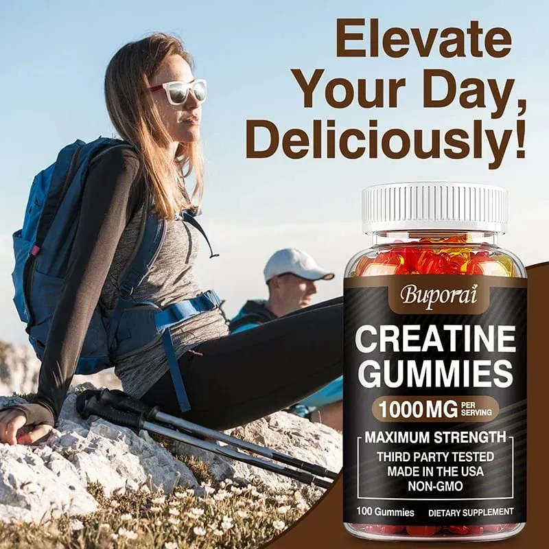 Creatine Monohydrate Gummies - Build Strength Promote Muscle Growth Improve Endurance and Energy