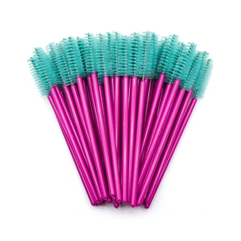 50 τμχ Βούρτσες Βλεφαρίδων μιας χρήσης Extension Rose Red Brush Brush Mascara Wand Eye Lashes Σετ καλλυντικών εργαλείων μακιγιάζ Beauty — image 9