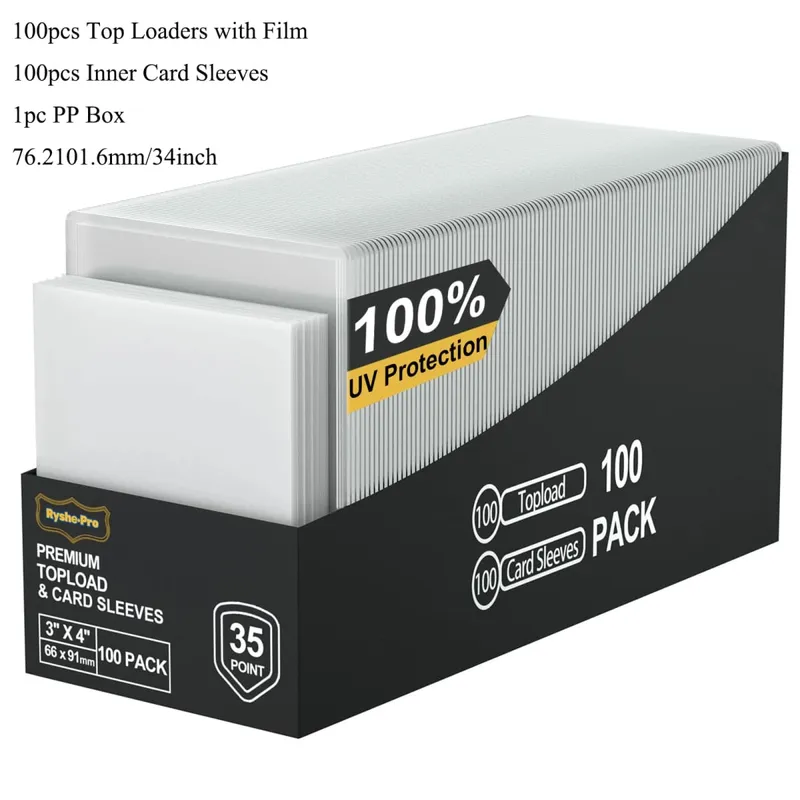4 Binders Pocket Toploader TCG for PKM Holds 112+ 3"X4" Toploaders Δερμάτινη θήκη καρτών Τσέπες διπλής όψης για κάρτες MTG PTCG — image 5