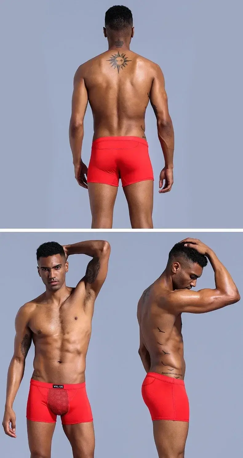 Men's Magnetic Closure Milk Silk Boxer Briefs Anti-Slip Quick-Dry Ultra Soft Breathable Underwear Boxer Shorts — image 14