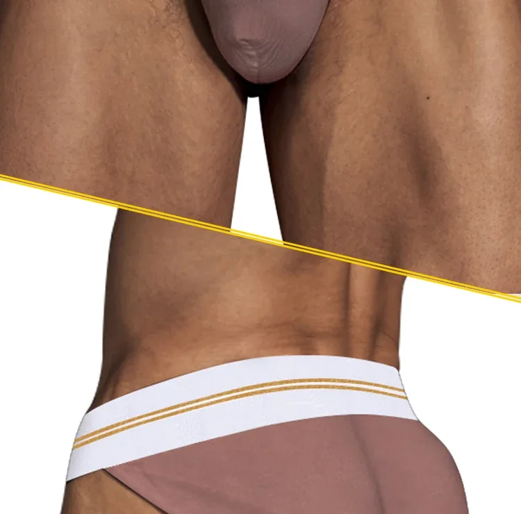 Mga Brief Panlalaking Seamless Hip Design Mens Underwaer Super Large Wide 5cm Elastic Band Independent Codpiece Boy Short Pants — image 25