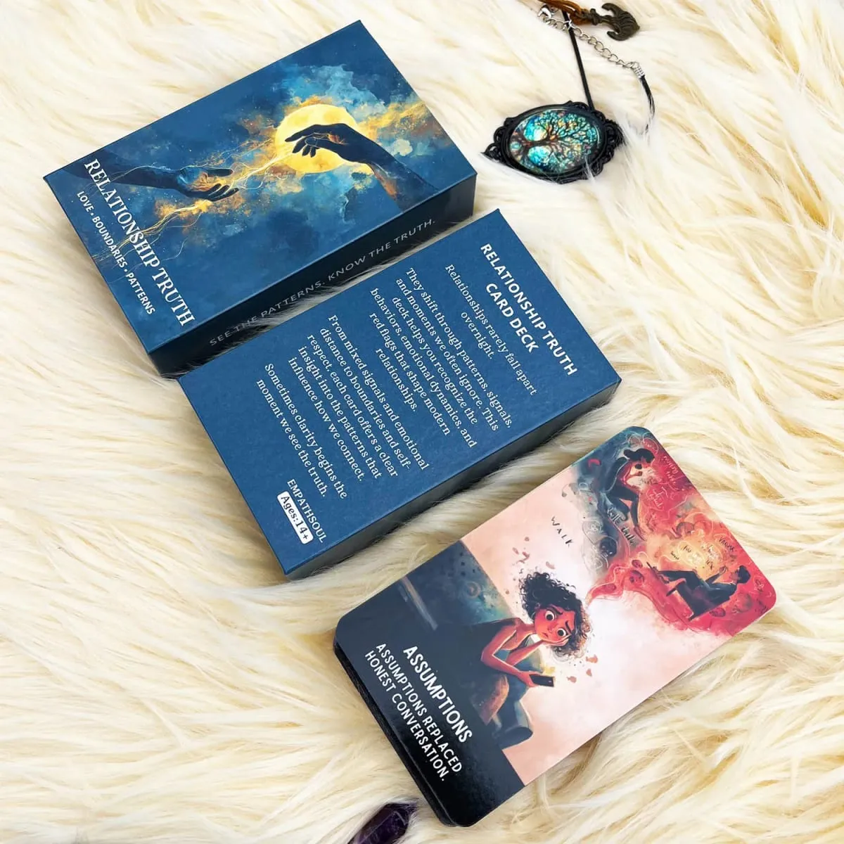 54 Relationship Truth Oracle Cards 13x8 cm Reveals Communication Patterns Παιχνίδι καρτών για προσωπική ανάπτυξη Διορατική τράπουλα — image 3