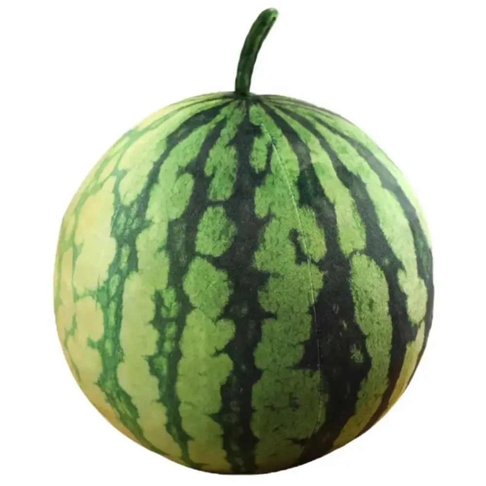 Soft Cotton Watermelon Plush Toy Round Oval Shape 3D Simulation Watermelon Stuffed Pillow Lifelike Funny Design — image 4