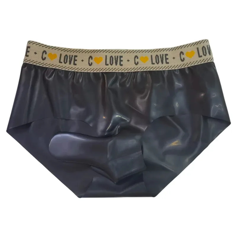 Gays Sexy Penis Sleeves Briefs for Men JJ Rubber Bag Hip Gun Bullet Separation Self Rolling Leak Proof Rubber Airplane Underwear