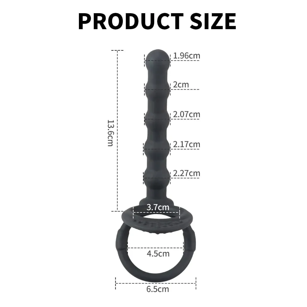 Double Penetration Anal Beads Butt Plug Dildo Penis Cock Ring Delayed Ejaculation G Spot Massager Adult Sex Toys For Men Couples — image 3