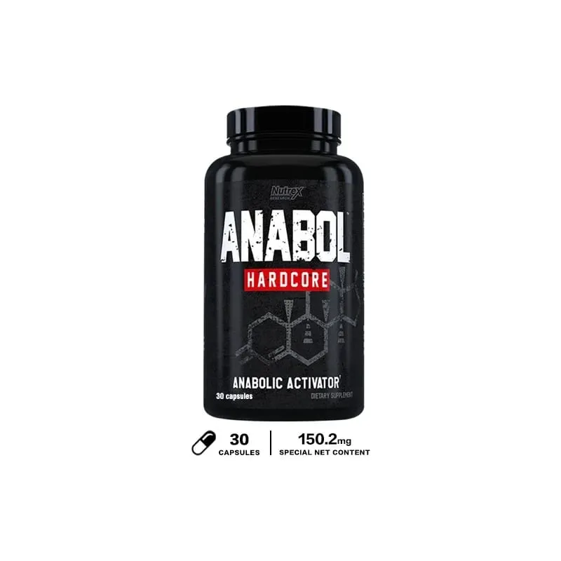 Anabol Hardcore - Μυϊκό Συμπλήρωμα Διαιτητικές Κάψουλες Lean Muscles Strength Growth Repair Recovery 6-Keto-Diosgenin Acetate