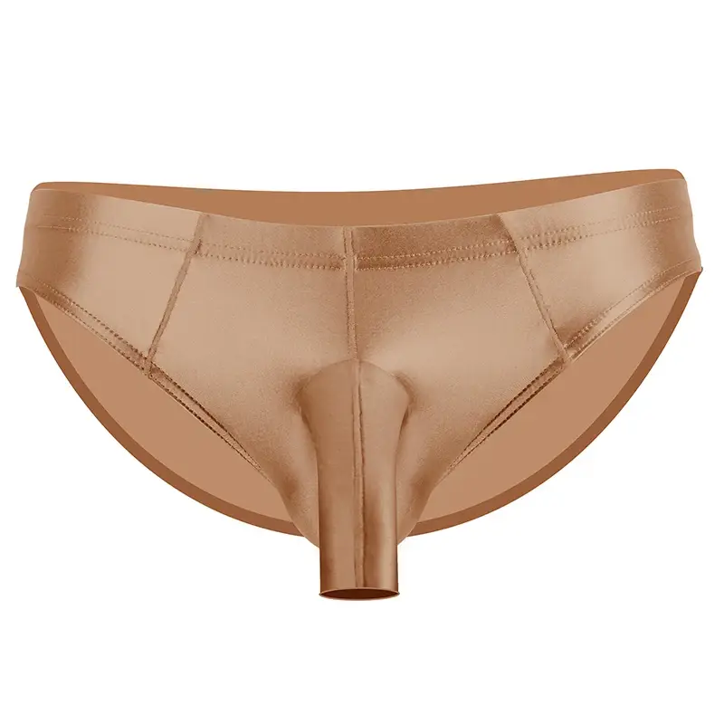 High Elastic Bikini Briefs gay Men's glossy underwear open Pouch Panties Men Smooth gay underwear — image 24