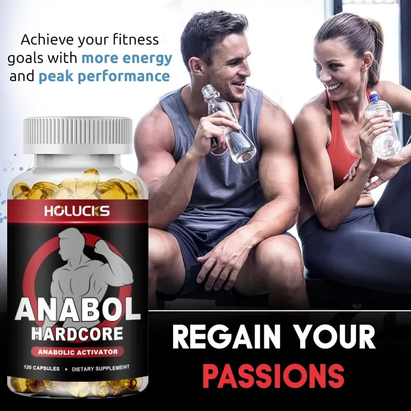 Anabol Hardcore Anabolic Activator Capsules Support Muscle Building Strength Gains & Fat Shredding for Athletes