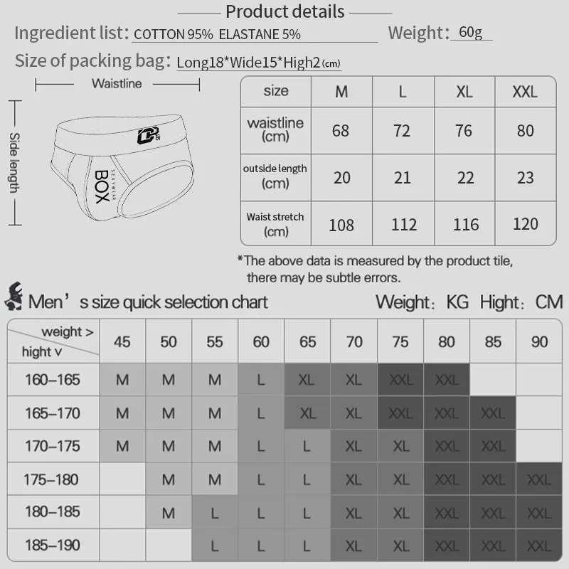 1/2Pcs High Quality Low Waist Sexy Mens Underwear Briefs Letter Print Men's Lingerie Cotton Men's Briefs Bikini Man Underpants — image 20
