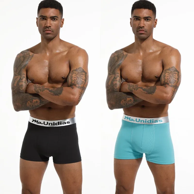 8pcs Bamboo Fiber Boxer Briefs White Men's Panties Letter Waistband Underwear Man Boxers Solid Color Boxershorts Men Underpants — image 5