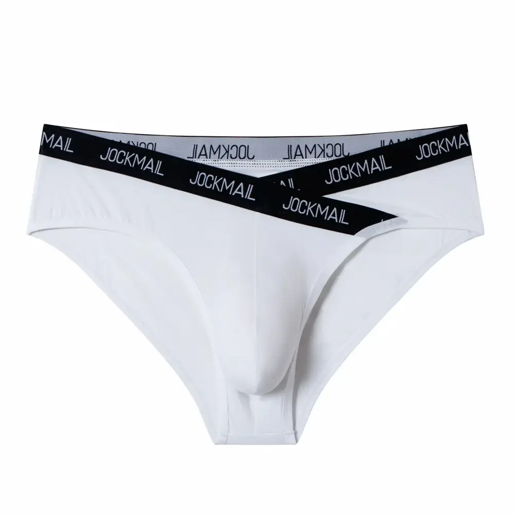 Jockmail Mensชุดชั้นในต่ำเอวเซ็กซี่กีฬาBreathableฤดูร้อนกางเกงผ้าไหมน้ำแข็งกระเป๋าใหญ่ไนลอนสีทึบกางเกงในชาย — image 33