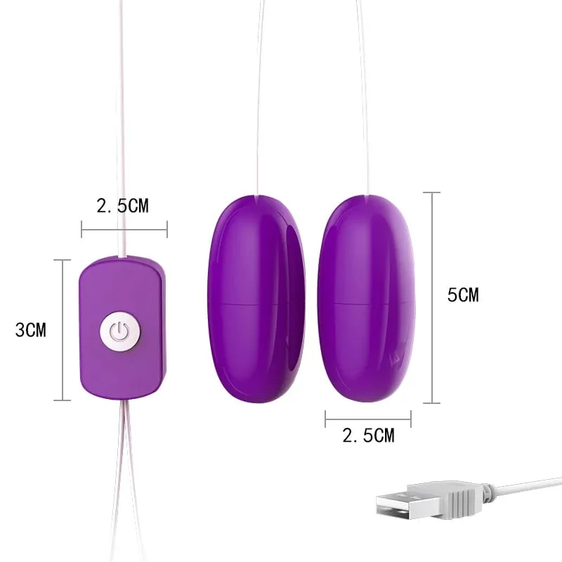 Double Tongue Vibrator Jump Eggs Liping Clitoris Stimulator USB Power Προϊόν για ενήλικες Σεξουαλικά παιχνίδια για γυναίκες Αυνανισμός κόλπου — image 3