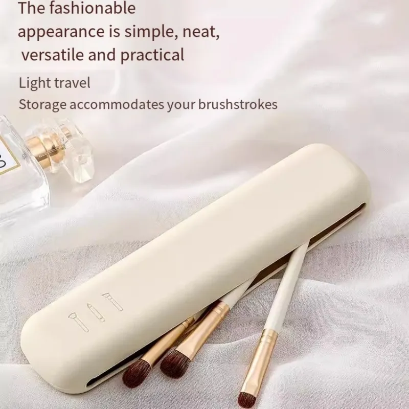 Silicone cosméticos escovas saco de armazenamento viagem maquiagem escova bolsa portátil à prova dwaterproof água compõem esponja organizador caso ferramentas beleza