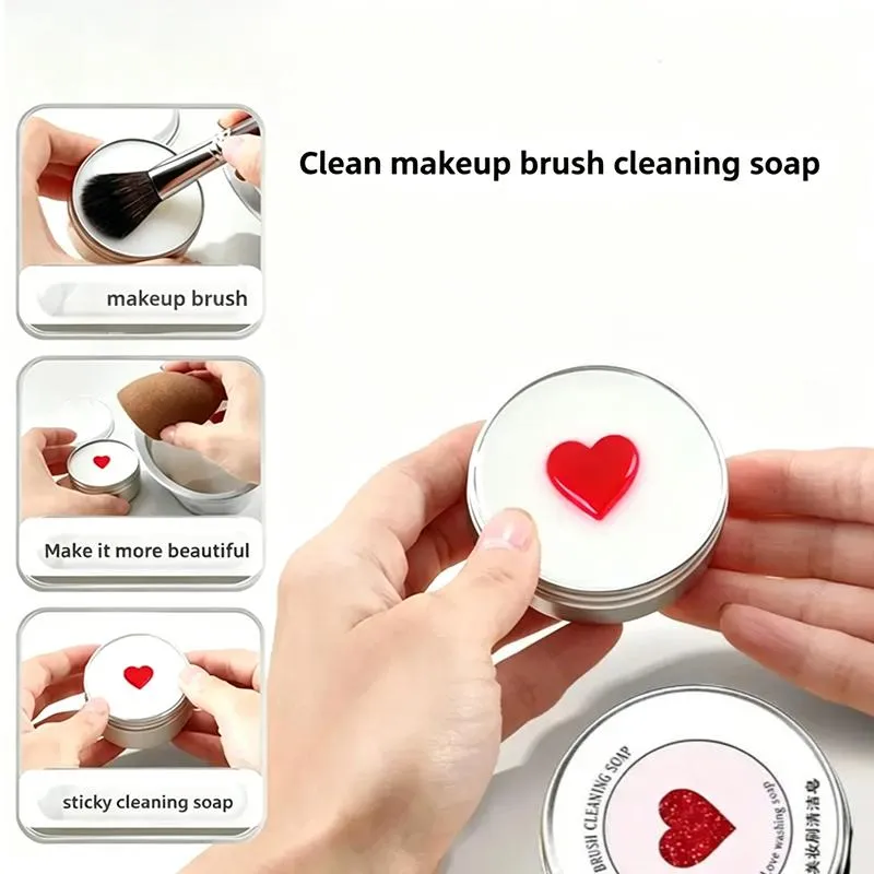 Νέο σαπούνι καθαρισμού πολλαπλών χρήσεων για βούρτσες μακιγιάζ και άλλα καλλυντικά εργαλεία, κατάλληλα για διάφορα πινέλα για πούδρα — image 3
