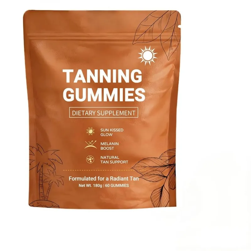 Γυναικείο μαύρισμα Gummies για γυναίκες Χωρίς Sunless Bronzing Glow Υποστήριξη Vegan Χωρίς Ζάχαρη, Μη ΓΤΟ Ασταξανθίνη & Λυκοπένιο 60 Αριθμός