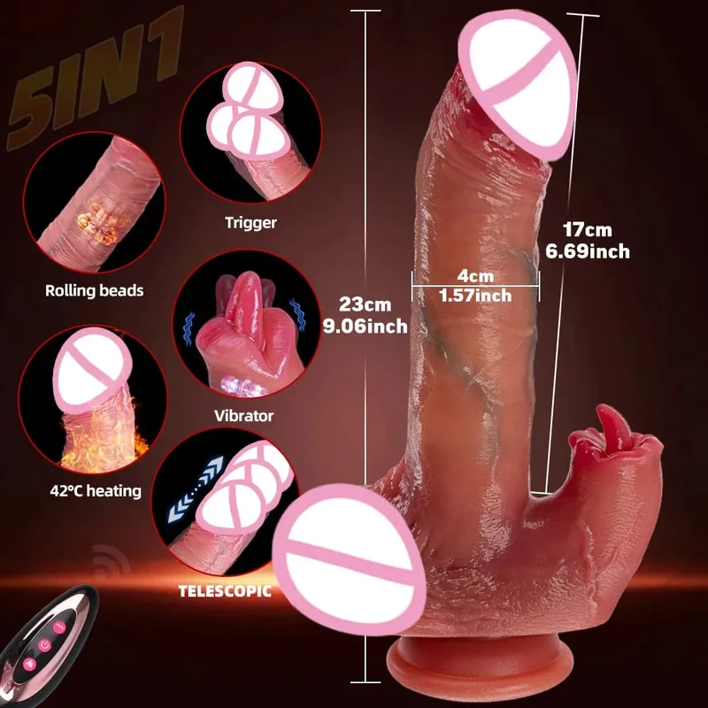 Thick Dildo Vibrator For Women Realistic Dildos Penis Remote Control Thrusting Heated Vibrators Sex Toys Anal G Spot Stimulators — image 10