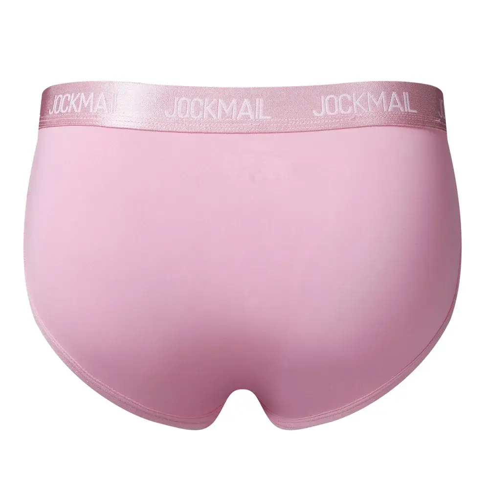 Jockmail Mensชุดชั้นในต่ำเอวเซ็กซี่กีฬาBreathableฤดูร้อนกางเกงผ้าไหมน้ำแข็งกระเป๋าใหญ่ไนลอนสีทึบกางเกงในชาย — image 32