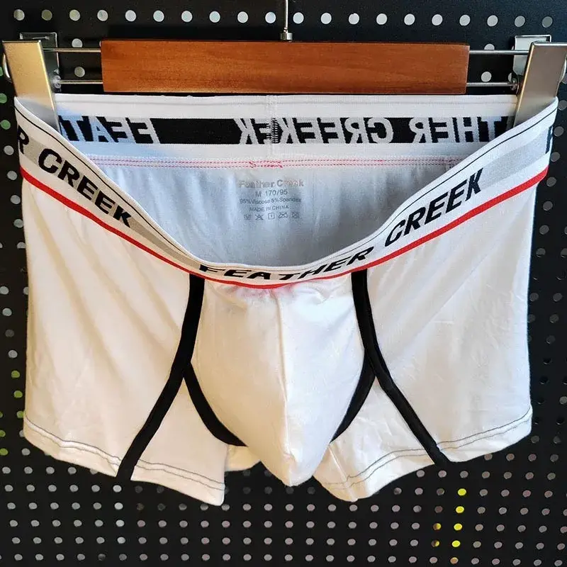 Men's U-shaped Big Pocket Panties Sexy Bulge Enhancing Pouch Underwear Solid Mid Waist Underpant Male Comfortable Boxer Shorts — image 6
