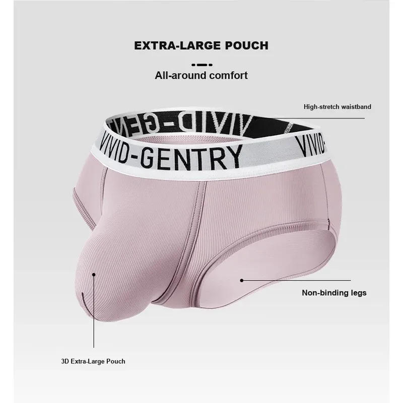 Men's Elastic Ice Silk Underwear Sexy Big U Convex Pouch Briefs Korean Youth Breathable Sports Panties Solid Mid Waist Underpant — image 15