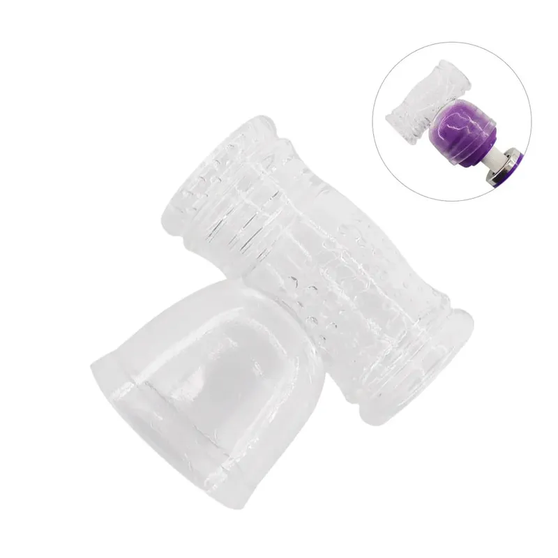 G-spot Stimulate Vibrator Head Cover Erotic Accessories Magic Wand Attachment Silicone AV Rod Head Cap Adult Sex Toys for Women — image 7