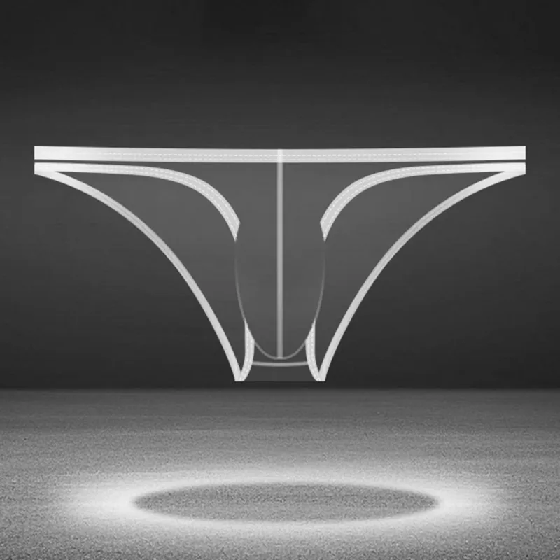 1PC Summer New Underwear Men's Ice Silk Briefs Ultra-thin Transparent Breathable Sexy Comfortable Low Waist Underpants For Men 3256809692642600