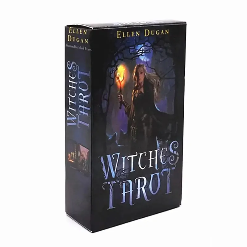 Witches Tarot Deck Oracles Cards Mysterious Divination Αγγλικά Κάρτες Ταρώ για γυναίκες Κορίτσια Κάρτες Παιχνίδι Επιτραπέζιο Παιχνίδι PDF Οδηγός