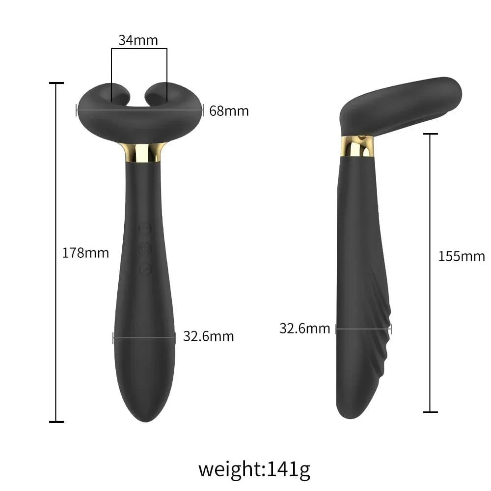 ilicone Prostate Massager Vibrator - Turquoise Rippled Anal Vibrator with Perineum Stimulator G-Spot Sex Toy για άνδρες γυναίκες — image 2