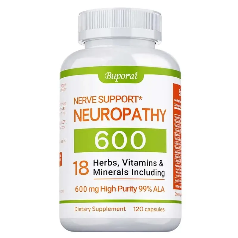 Neuropathy Support Supplement 600mg - Supports The Nervous System Relieves Stress Promotes Brain Function and Boosts Energy