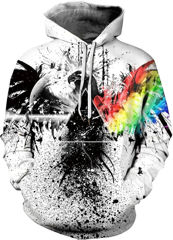 Sudaderas con capucha gráficas para hombre Sudadera con capucha unisex con estampado novedoso, sudadera con estampado 3D y bolsillo, sudadera con capucha gráfica cálida de manga larga Me