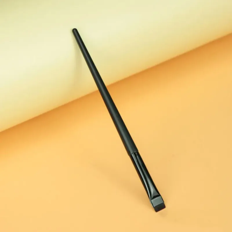 Up ferramenta oblíqua escova de cosméticos beleza lâmina pincéis de maquiagem forro escova de sobrancelha angular fino pincéis de delineador plana escova de sobrancelha — image 13