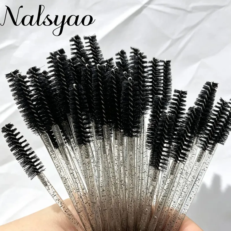 50pcs Disposable Eyelash Brushes Extension Crystal Eyebrow Brush Mascara Wand Eye Lashes Cosmetic Tool Set Makeup Beauty — image 8