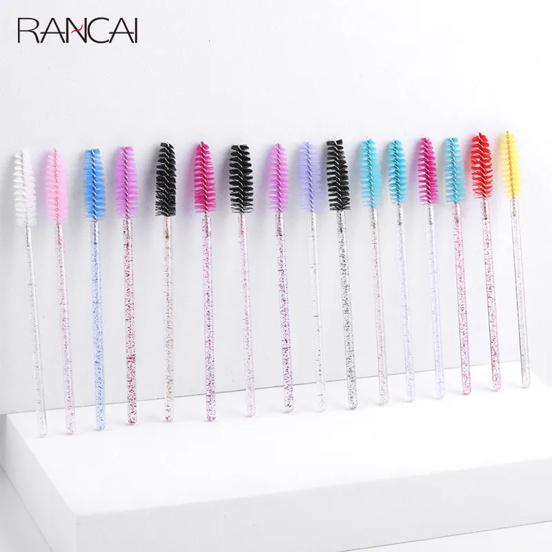 50pcs Disposable Eyelash Brushes Extension Crystal Eyebrow Brush Mascara Wand Eye Lashes Cosmetic Tool Set Makeup Beauty — image 2