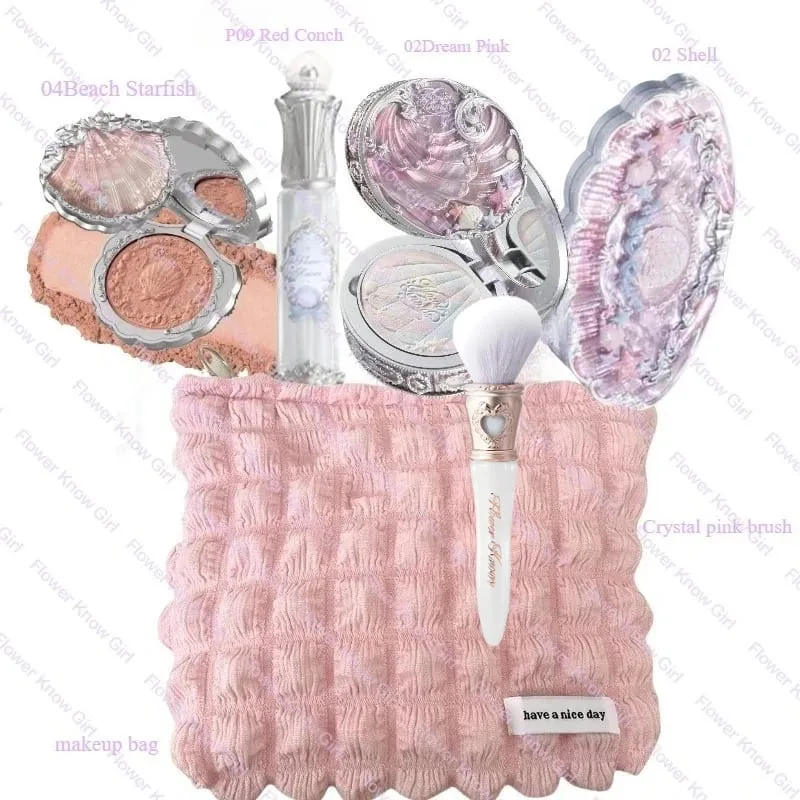 Σετ μακιγιάζ Flower Knows Shell's Jewel Collection Full Professional Face Palette Blush Eyeshadow Cream για τα χείλη Σετ βάλσαμου για highlighter — image 12