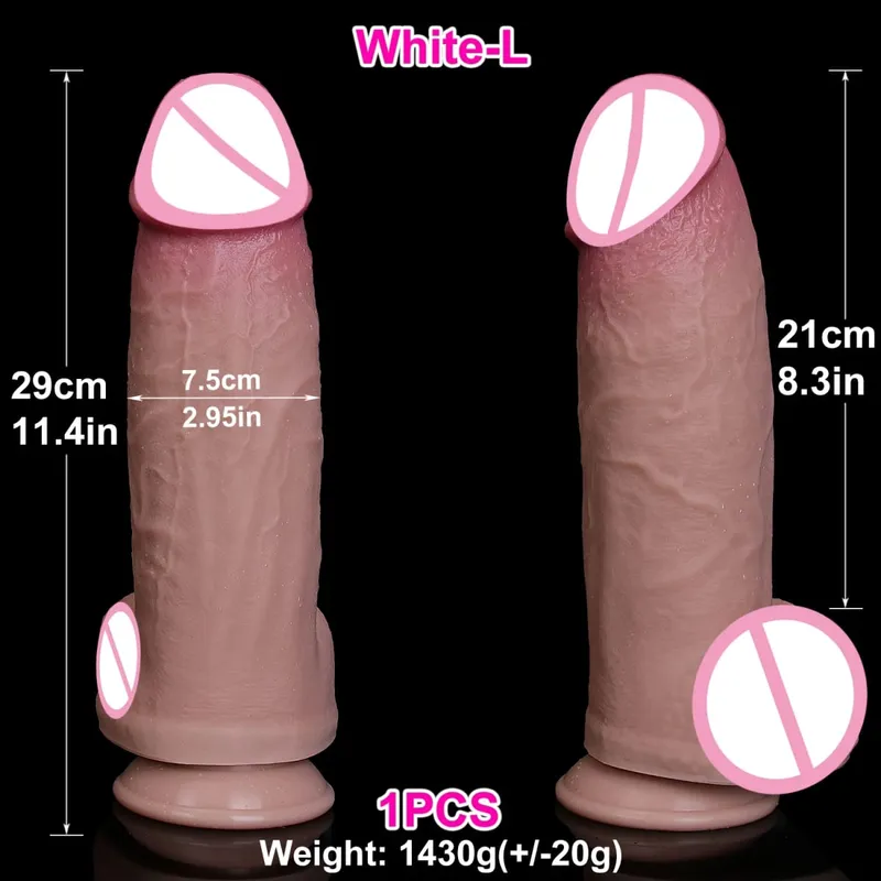 Μαλακό ρεαλιστικό τεράστιο χοντρό δέρμα Dildo Βεντούζα σιλικόνης Μεγάλο πέος Πρωκτικό παιχνίδι σεξ για Γυναίκα Άνδρας Ζευγάρια Κόκορας Αυνανισμού
