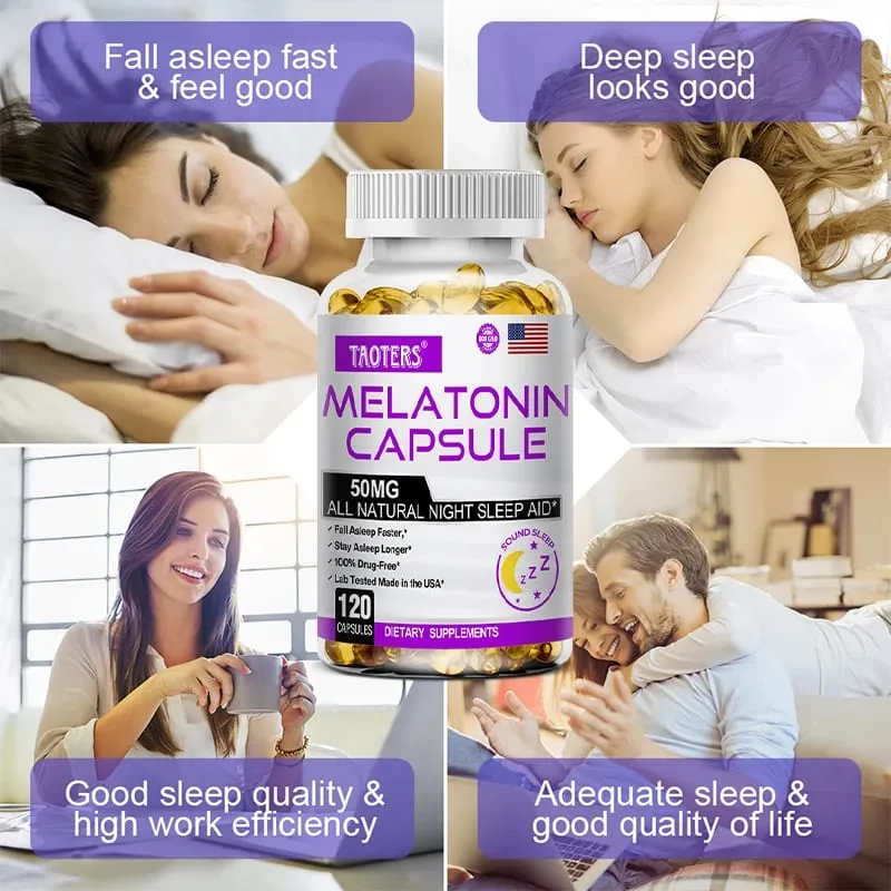 Κάψουλες μελατονίνης 50 mg - Συμπλήρωμα Φυσικού Βοηθήματος ύπνου για την Προώθηση του Γρήγορου Αποκοιμήματος Calm The Mind — image 3