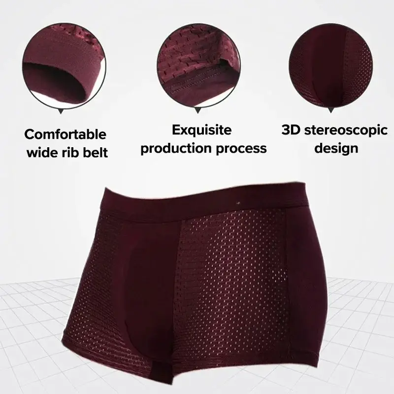 4Pcs Men's Boxer Briefs Ultra Soft Anti Odor Underwear Breathable Mesh with Ventilation Holes Stretch Comfort for Daily — image 11